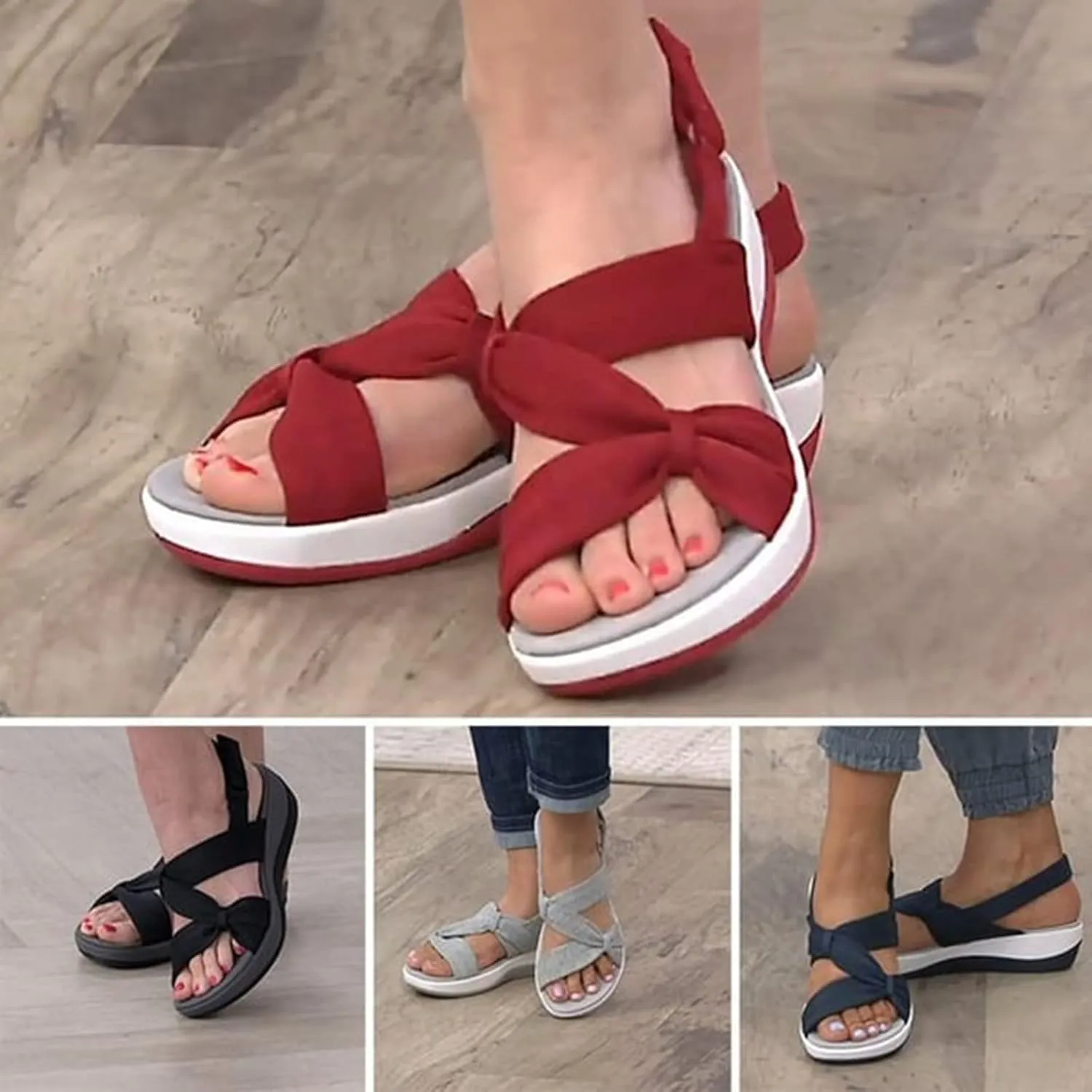 2024 New Women's Comfortable Orthopedic Arch Support Shoes, Dr. Care - Premium Orthopedic Round Toe Sandals