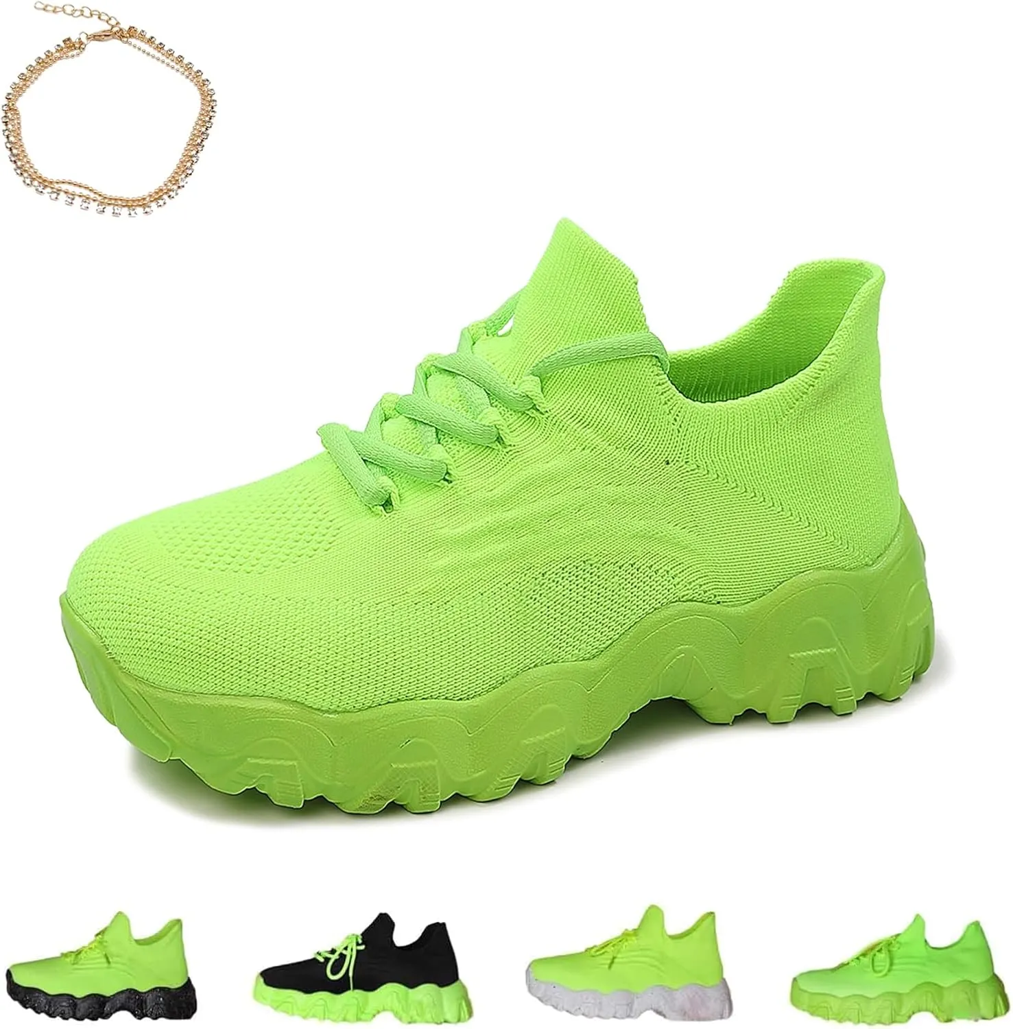 2024 Summer Lace Up Low Top Slip On Sneakers, Lightweight Mesh Running Shoes, Women's Comfortable Breathable Knitted Sneakers