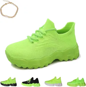 2024 Summer Lace Up Low Top Slip On Sneakers, Lightweight Mesh Running Shoes, Women's Comfortable Breathable Knitted Sneakers