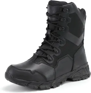 8" Waterproof Men's Military Tactical Work Boots, Hiking Motorcycle Combat Slip/Oil Resistant Boots with YKK Side Zipper