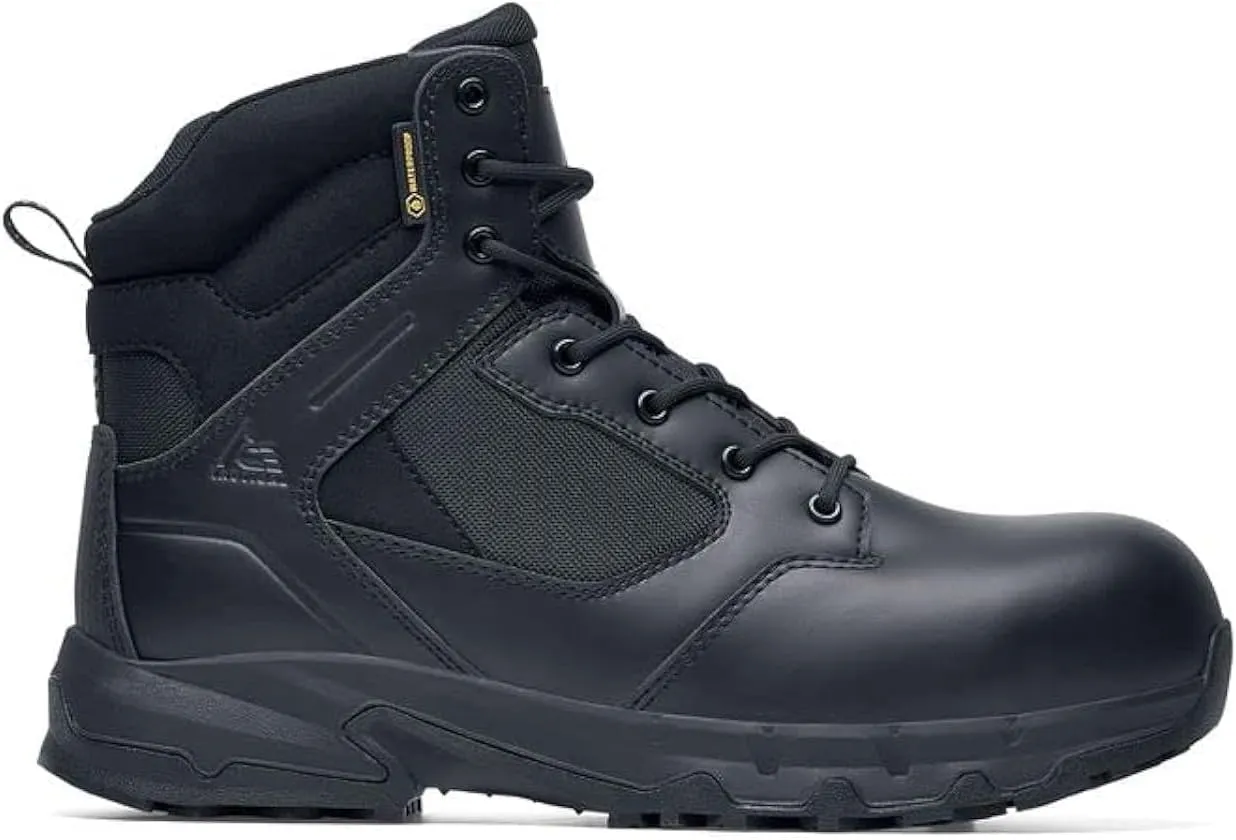 ACE Work Boots Defense, Men's, Women's, Unisex 8" or 6" Nano Composite Toe (NCT) Work Boots, Slip Resistant, Water Resistant, Black