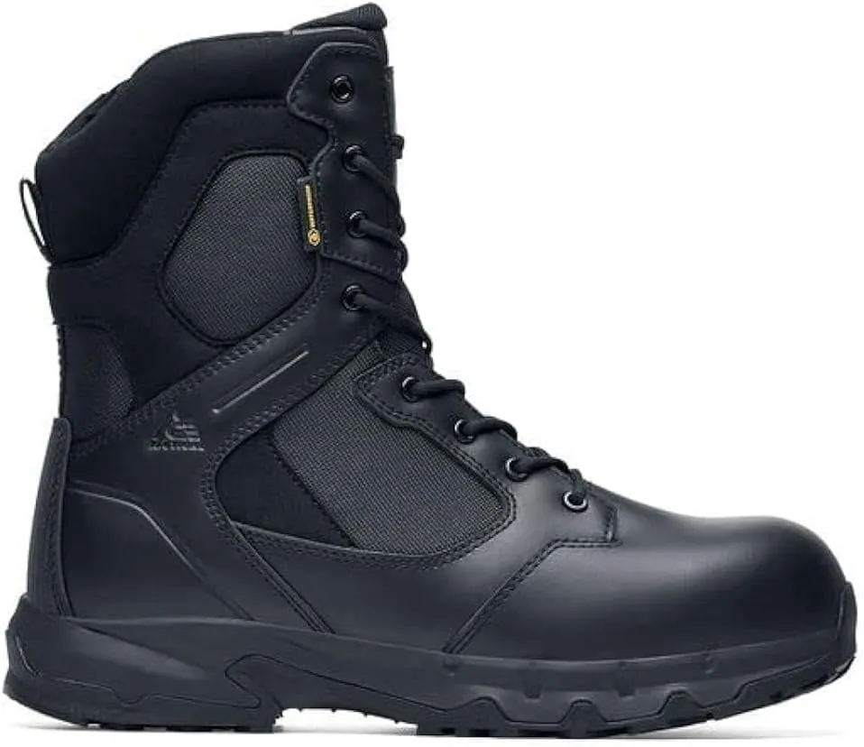 ACE Work Boots Defense, Men's, Women's, Unisex 8" or 6" Nano Composite Toe (NCT) Work Boots, Slip Resistant, Water Resistant, Black