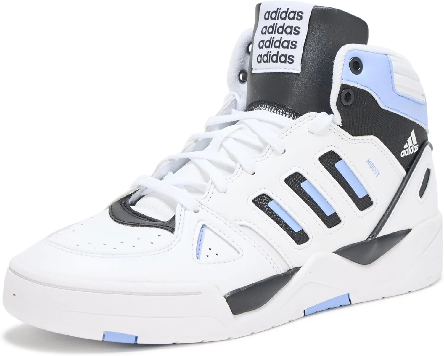 adidas Mens Midcity Mid Lace Up Sneakers Shoes Casual - White