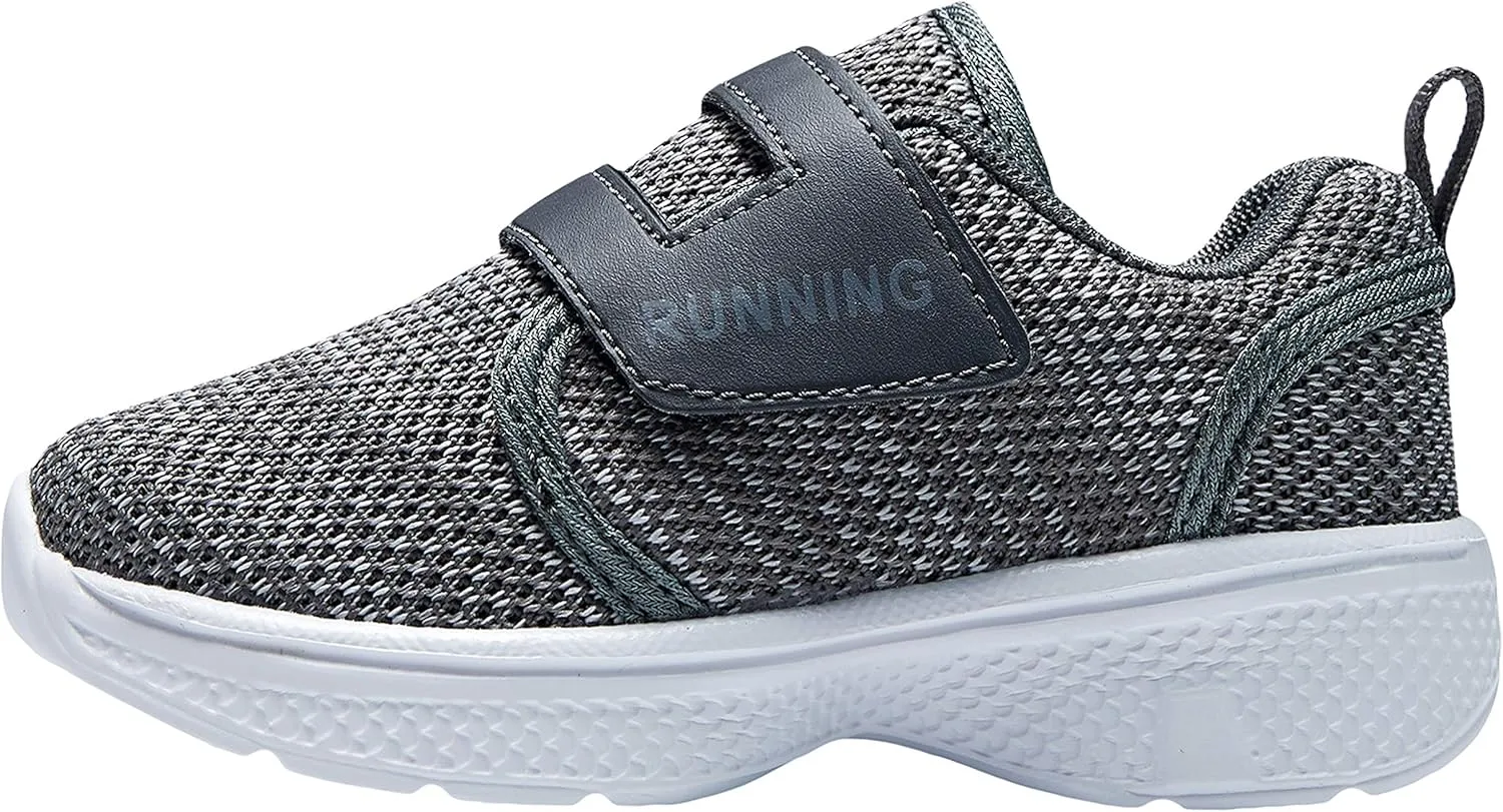 adituo Toddler/Little Kid Boys Girls Lightweight Breathable Sneakers Strap Athletic Runing Walking Sports Shoes