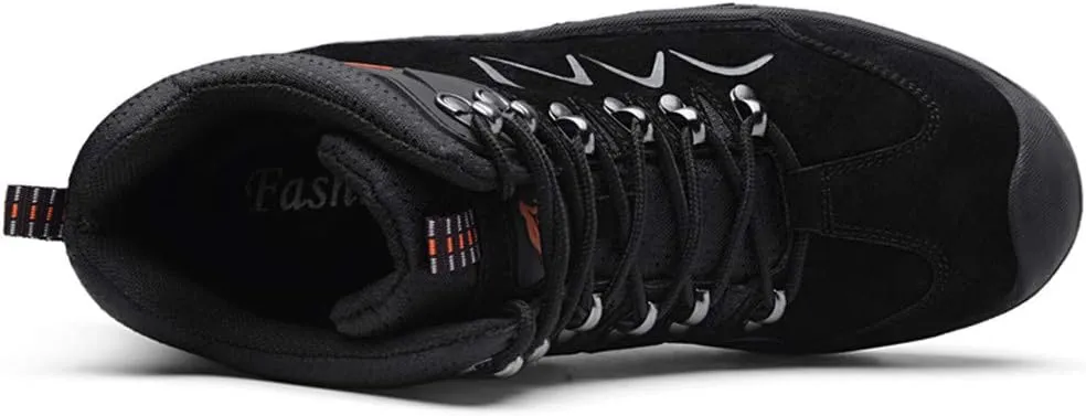 ailishabroy High Top Sneakers For Men Winter Warm Climbing Hiking Shoe Lace Up Ankle Boots