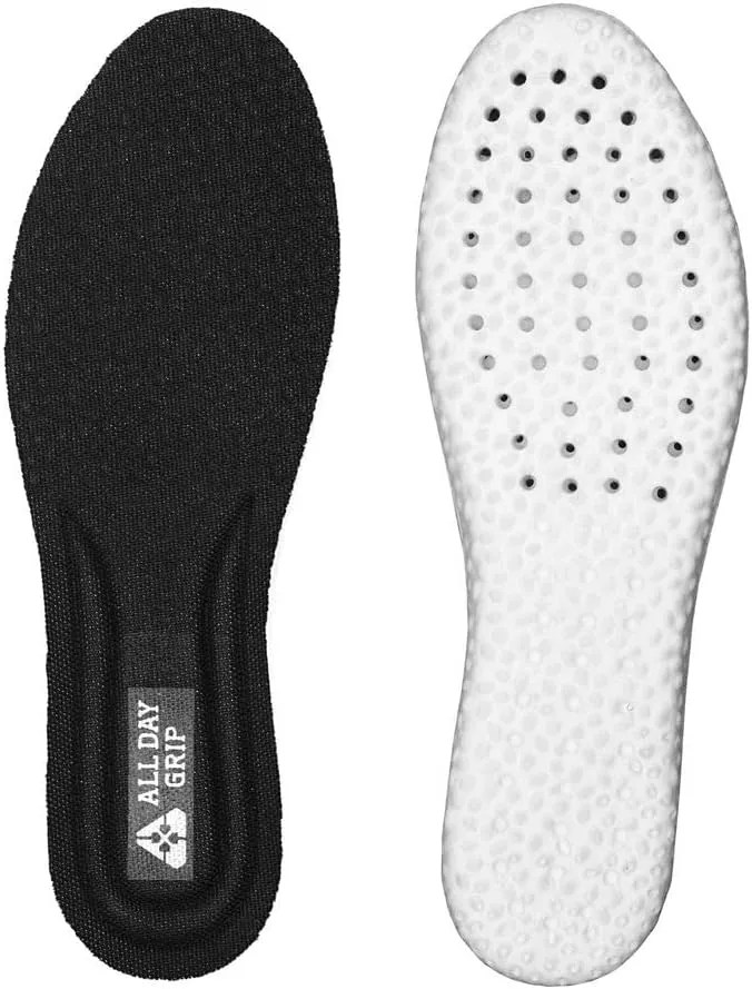 ALL DAY GRIP Men's Comfortable Ultra Slip-Resistant Shoes. Slip On Non Slip Work Sneakers for Healthcare and Food Service Workers.