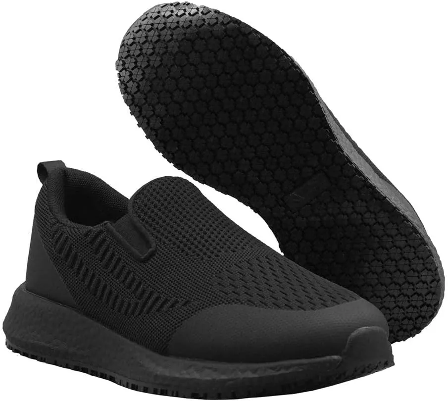 ALL DAY GRIP Men's Comfortable Ultra Slip-Resistant Shoes. Slip On Non Slip Work Sneakers for Healthcare and Food Service Workers.