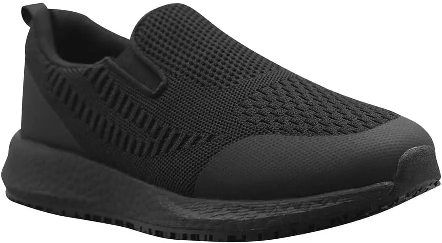 ALL DAY GRIP Men's Comfortable Ultra Slip-Resistant Shoes. Slip On Non Slip Work Sneakers for Healthcare and Food Service Workers.