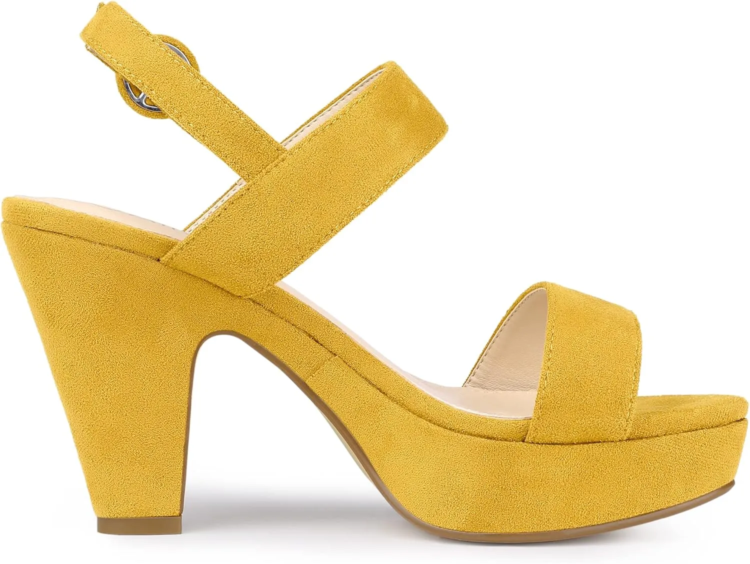 Allegra K Women's Slingback Platform Heels Chunky High Heel Sandals