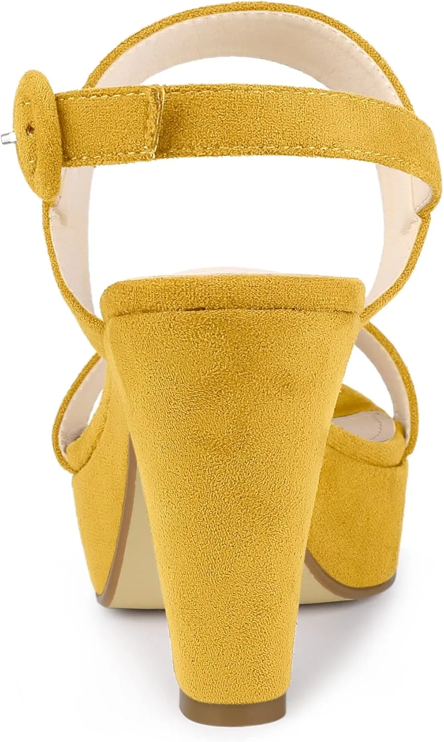 Allegra K Women's Slingback Platform Heels Chunky High Heel Sandals