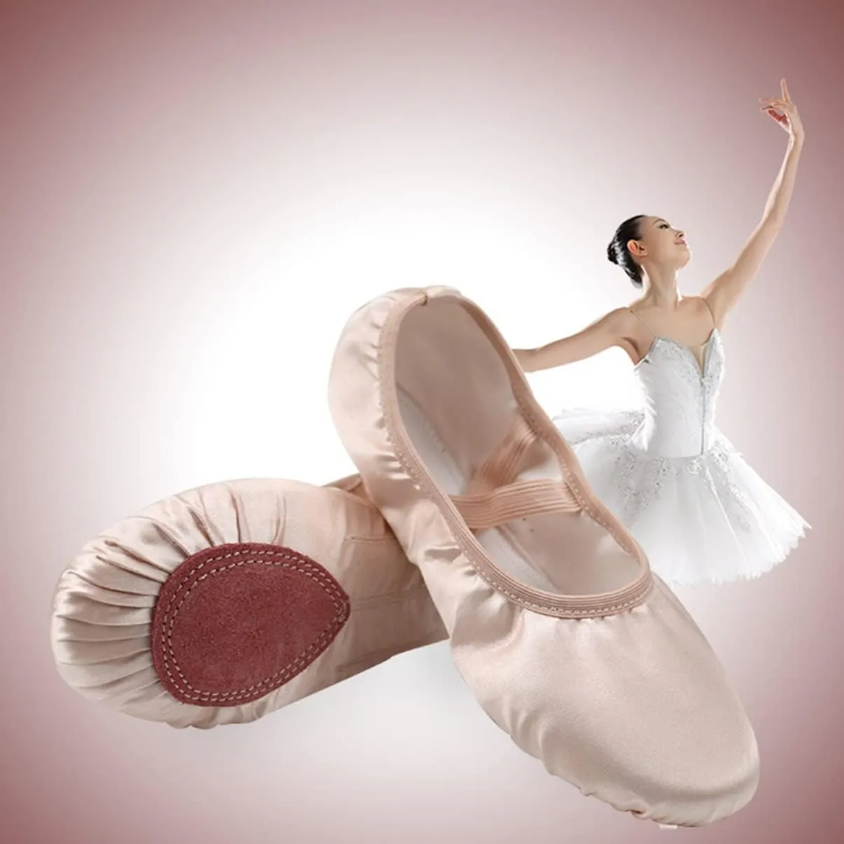 Anti- for Silk Gymnastic Rhythmic Ballet Girls Gymnastics Slippers Dancing Girls/Toddlers/Kids/Women Flats Slipper Size Womens Shoes Women Dance Color Flesh Soft Adults - Satin
