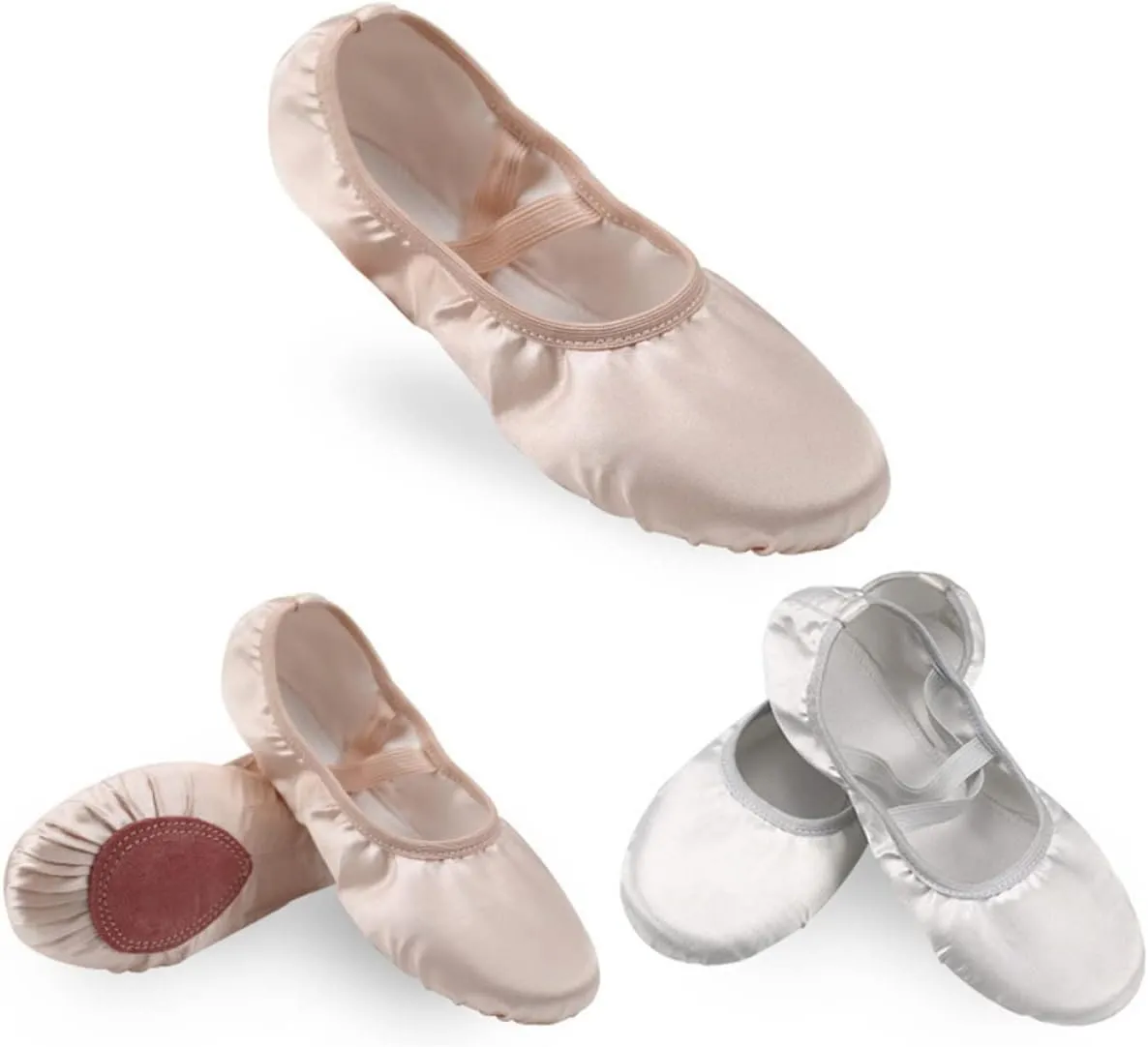 Anti- for Silk Gymnastic Rhythmic Ballet Girls Gymnastics Slippers Dancing Girls/Toddlers/Kids/Women Flats Slipper Size Womens Shoes Women Dance Color Flesh Soft Adults - Satin