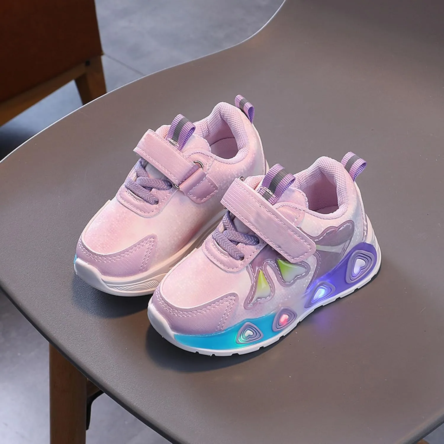 Baby Girls Cute Light Up Work Sneakers Spring Summer Kids Children Girls Light Adorable Girl High Top Sneaker