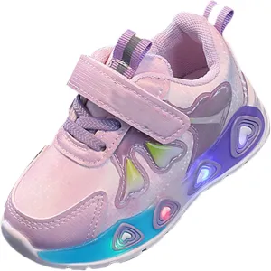Baby Girls Cute Light Up Work Sneakers Spring Summer Kids Children Girls Light Adorable Girl High Top Sneaker