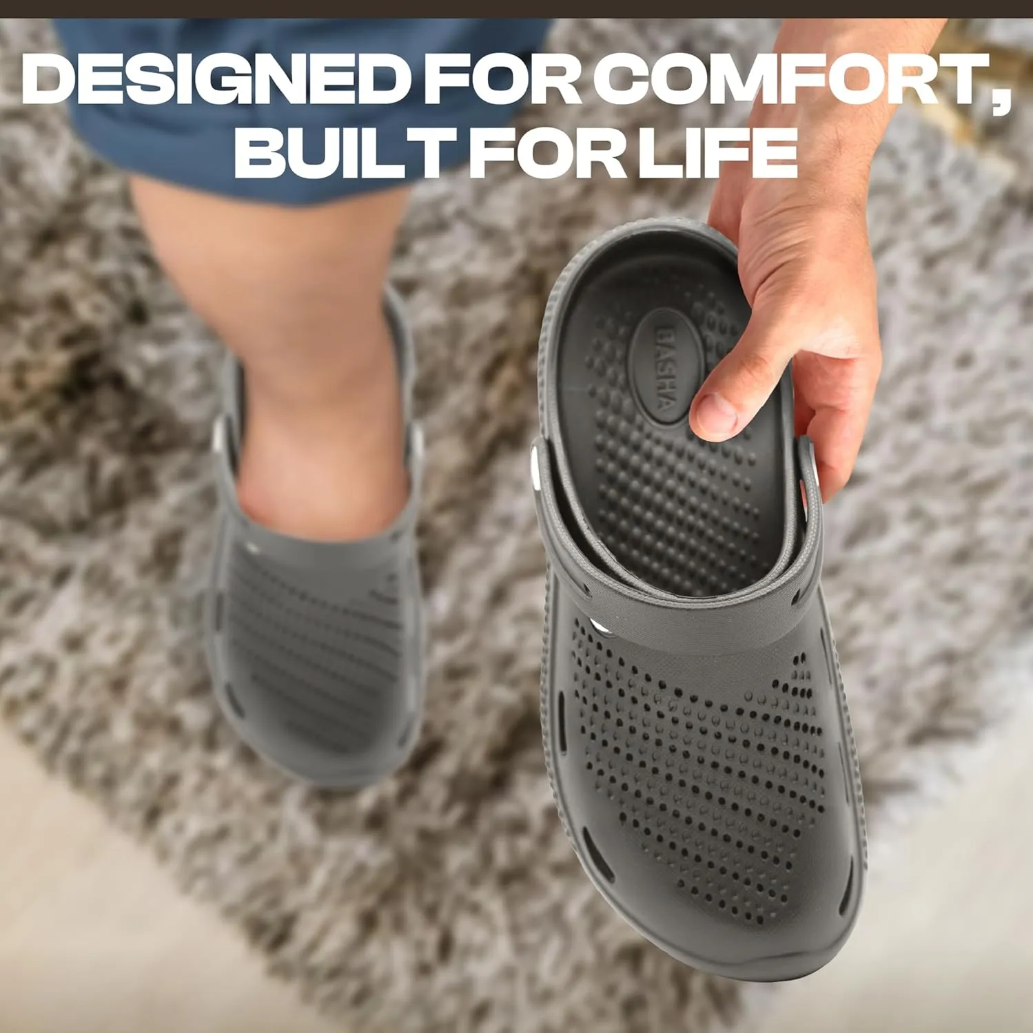 Basha Unisex Garden Clogs Slippers Sandals for Men and Women, Great for Outdoor