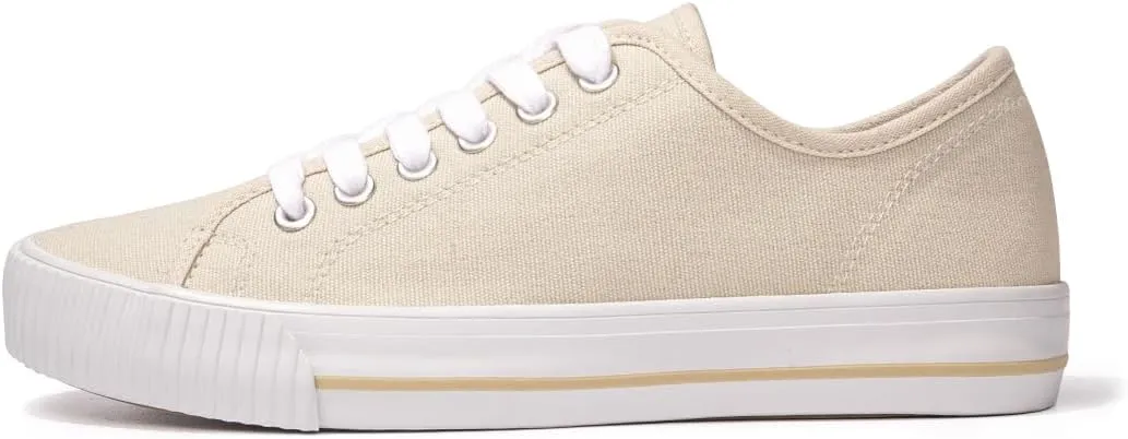 BENEKER Women's Fashion Sneakers Low Top Lace Up Canvas Sneakers Comfort Tennis Shoes Casual Walking Shoes