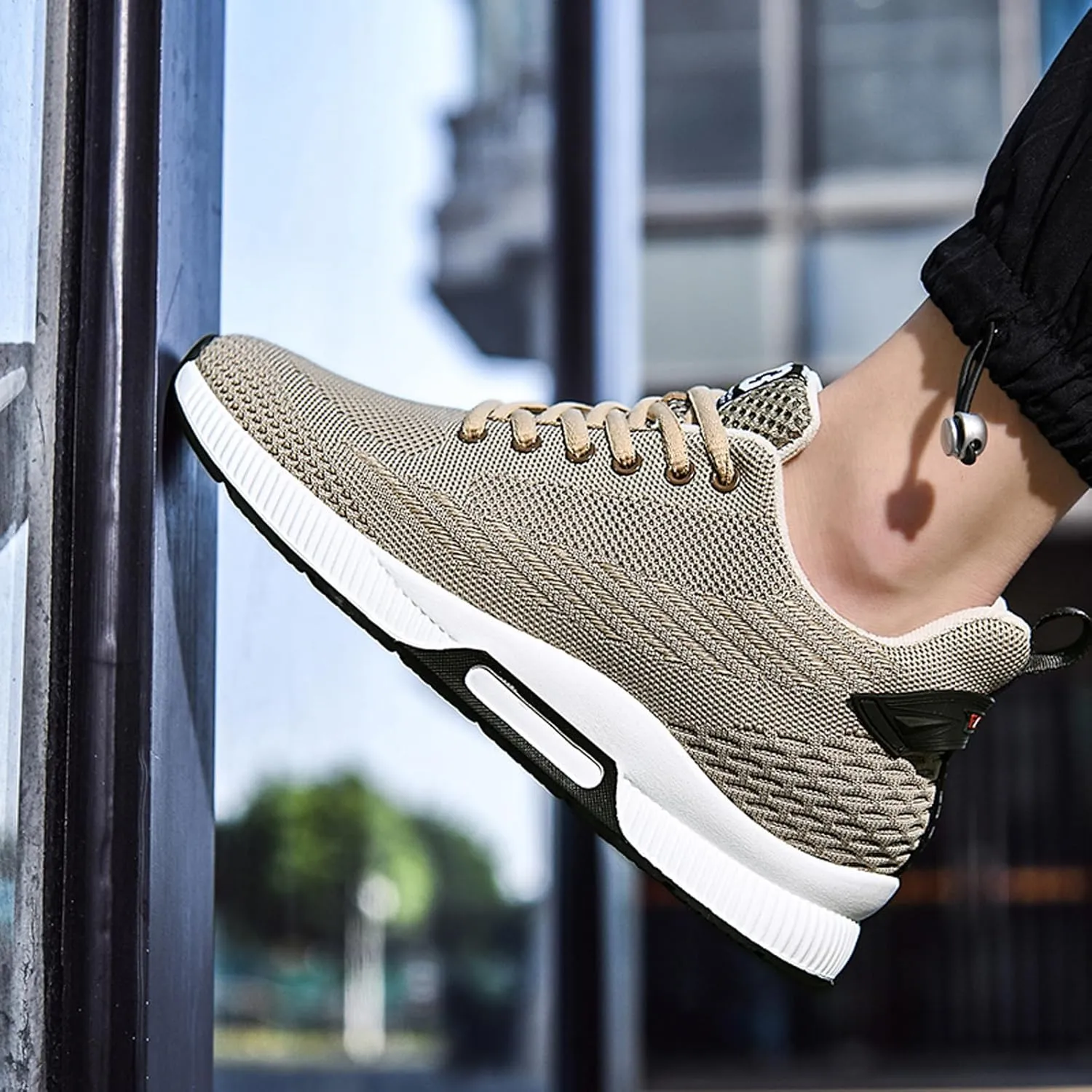 BMINFEE Men's Invisible Height Increasing Elevator Shoes Lightweight Sport Shoes Height-Boosting Breathable Lace up Sneakers 2.4 Inches
