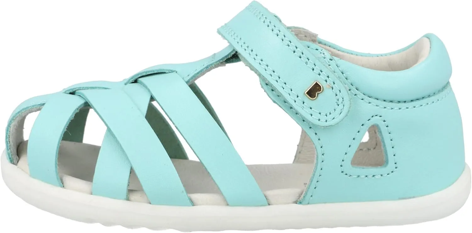 Bobux Step Up Tropicana II Mist Sandals Quickdry Leather Kids Closed-Toe Adjustable Strap