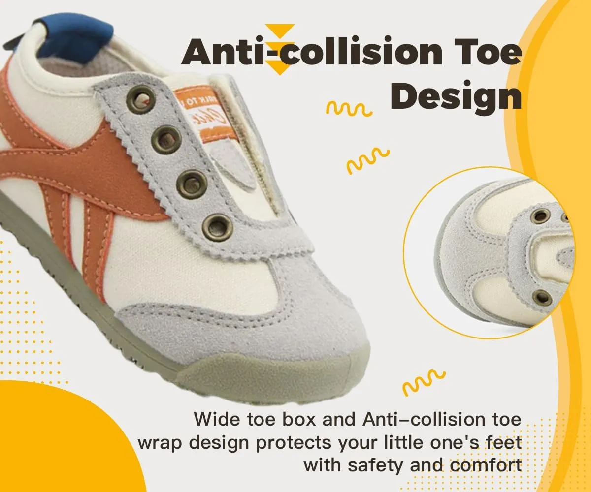 Boys Girls Sneakers Hook-Loop Walking Shoes Lightweight Students Sports Running Shoes for Toddler/Little Kid/Big Kid