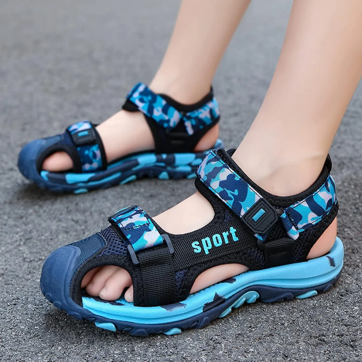 Boys' Sandals Closed-Toe Summer Athletic Sandals Hiking Anti-Slip Beach Outdoor Soft Sole Casual Shoes For Toddler