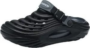 Breathable Slip-On Sandals for Men, 5cm/1.97in Summer Hollow Thick-Soled Beach Sandals, Non-Slip Eva Light and Comfortable Slippers, Suitable for Indoor and Beach Activities
