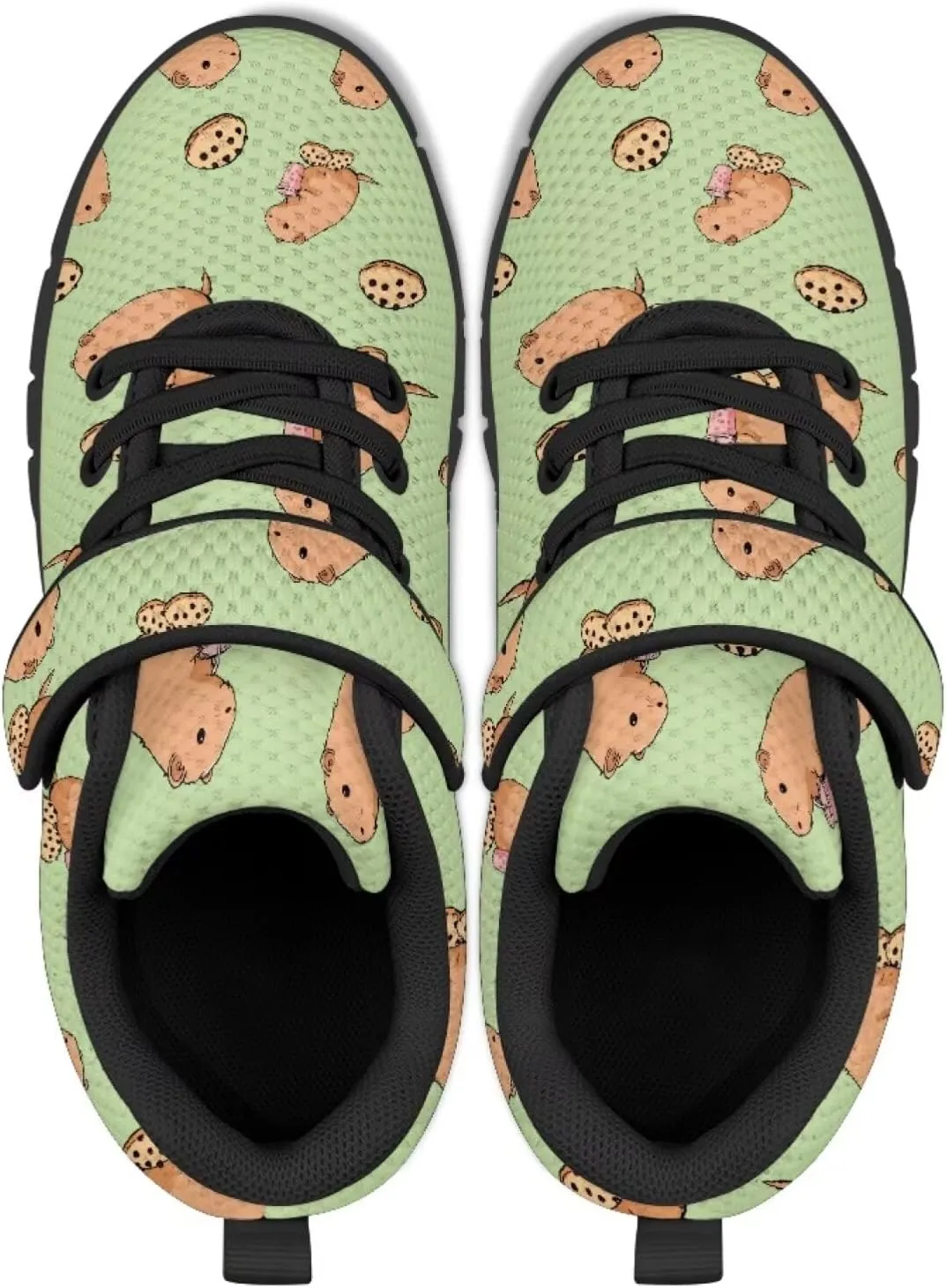 Capybara Print Boys Girls Outdoor Sneakers Breathable Athletic Shoes Non Slip Running Tennis Sneaker