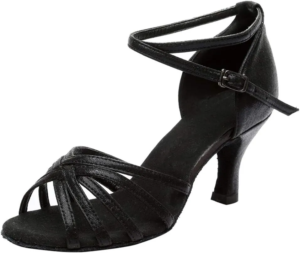 Chunky Heel Sandals for Women Open Toe Ankle Strap Strappy Heels Wedding Party Dress Shoes
