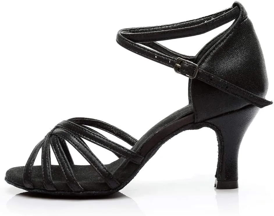 Chunky Heel Sandals for Women Open Toe Ankle Strap Strappy Heels Wedding Party Dress Shoes