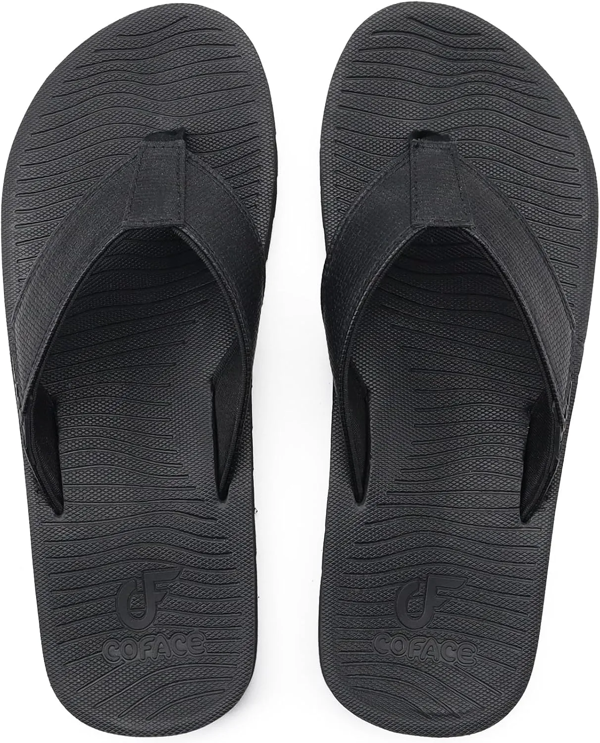 COFACE Flip Flops for Men with Arch Support Mens Sport Beach Thong-Sandals Outdoor 2025 Summer Leather Sandal for Man