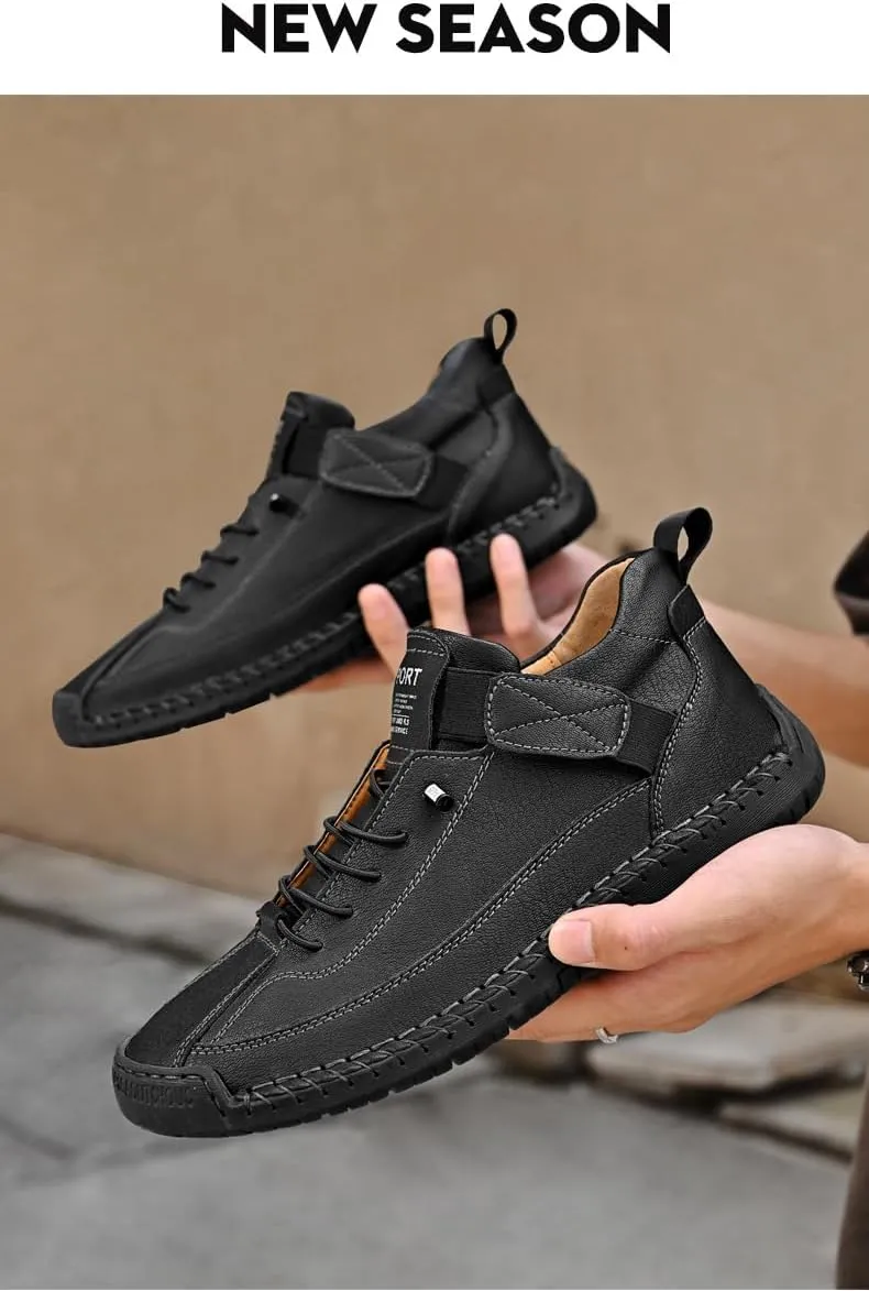 Comfortable and Breathable Men's Lace-up Sneakers for Casual Walking