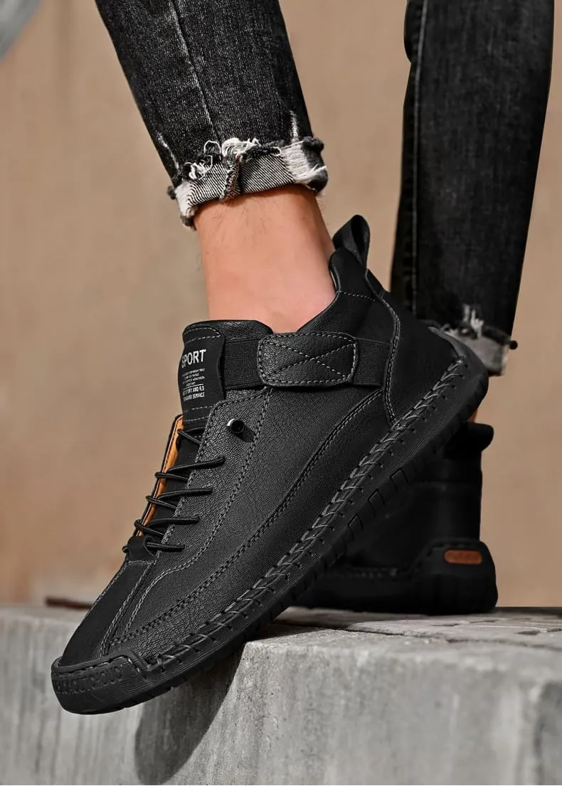 Comfortable and Breathable Men's Lace-up Sneakers for Casual Walking