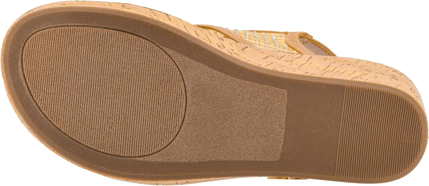 Corkys Footwear Womens Carley Wedges, Featuring Corkys EVA Foam Cushioned Insoles, A 2.5 Inch Heel, Lightweight For All Day Wear, And Hook And Loop Closure
