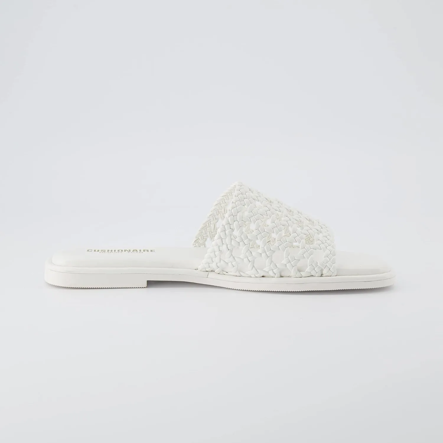CUSHIONAIRE Women's Temptest basket weave slide sandal  Memory Foam, Wide Widths Available
