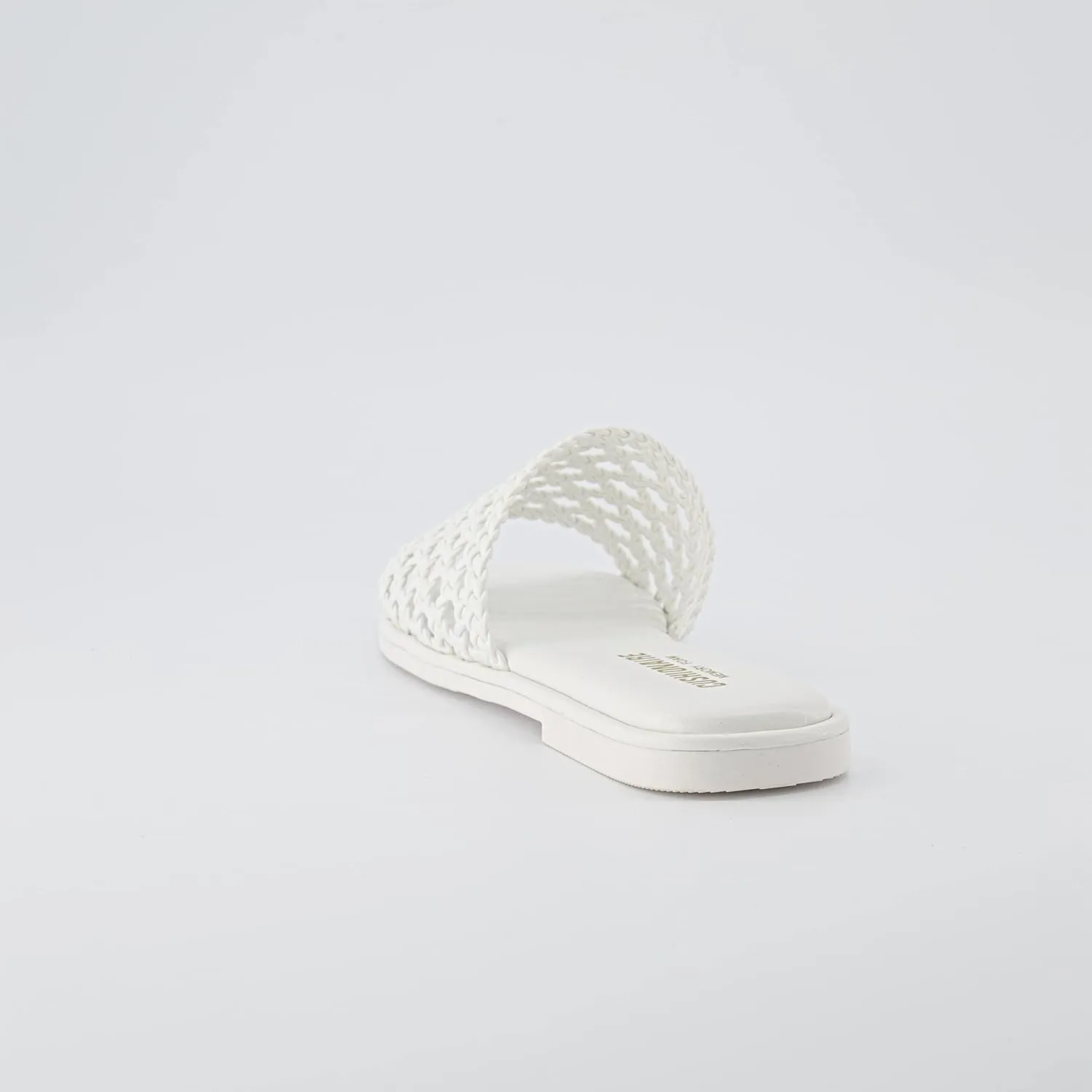 CUSHIONAIRE Women's Temptest basket weave slide sandal  Memory Foam, Wide Widths Available