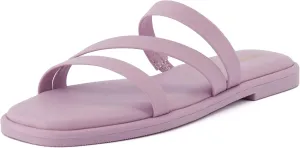 CUSHIONAIRE Women's Treat slide sandal  Memory Foam, Wide Widths Available