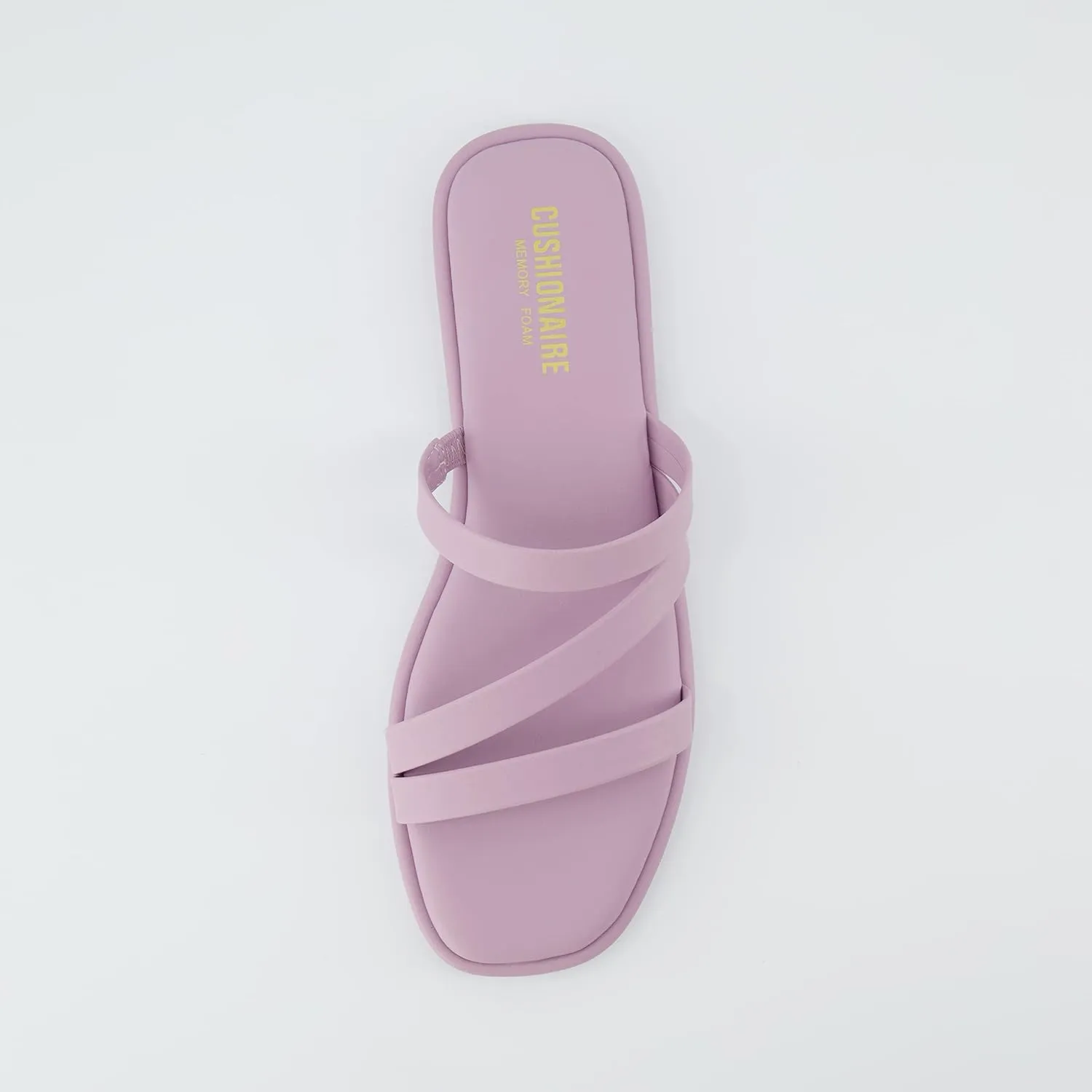 CUSHIONAIRE Women's Treat slide sandal  Memory Foam, Wide Widths Available