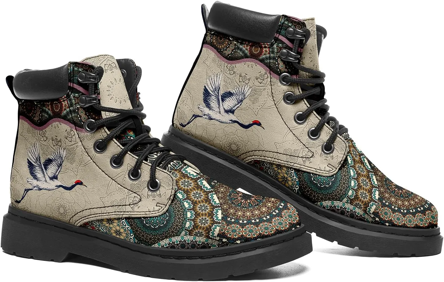 Custom Flower Mandala Animal Print Boots for Women Fashion Boots Winter Boots for Girl Lady