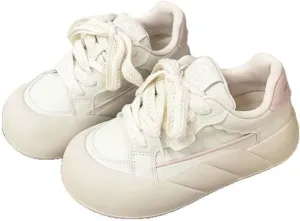 Cute Y2K Sneakers Platform Pu Leather Block Trendy Platform Skate Shoes Women Teens Lightweight, Non-Slip Fashion for Streetwear Casual Outfits