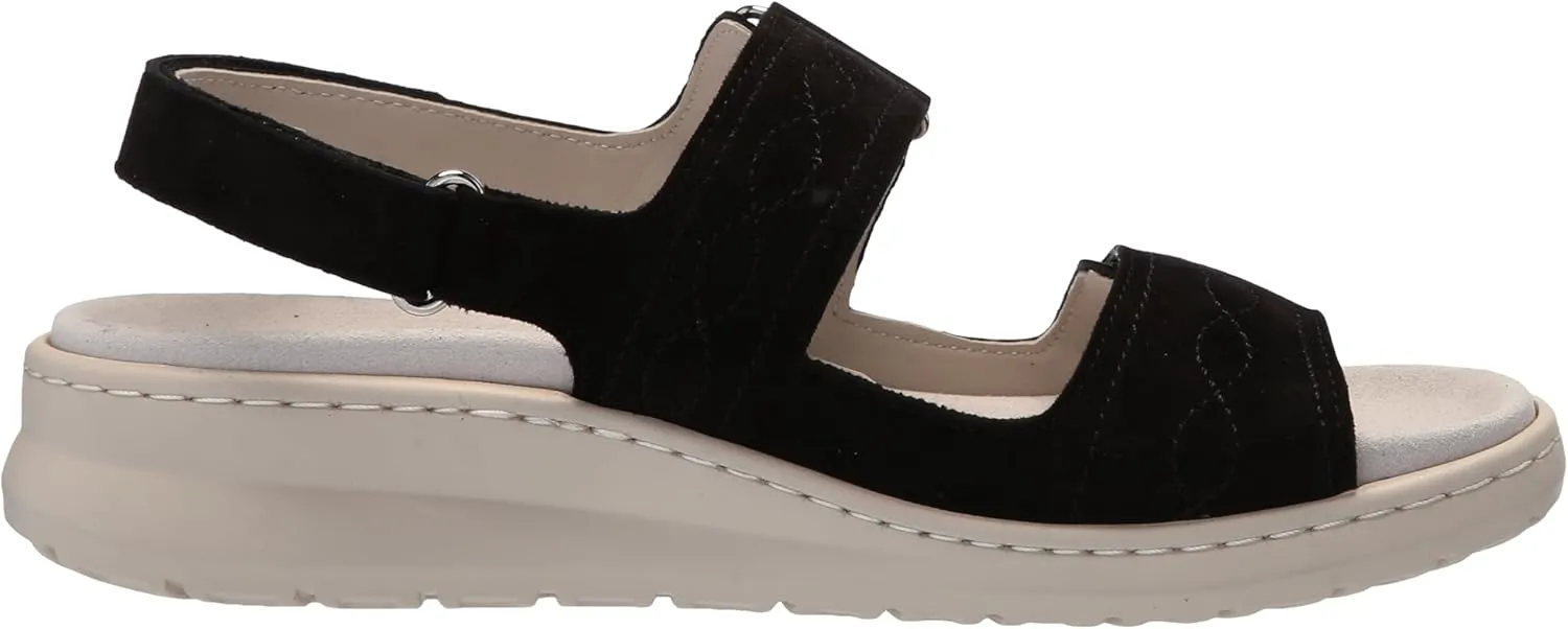 David Tate Womens Key Suede Peep Toe Slingback Sandals