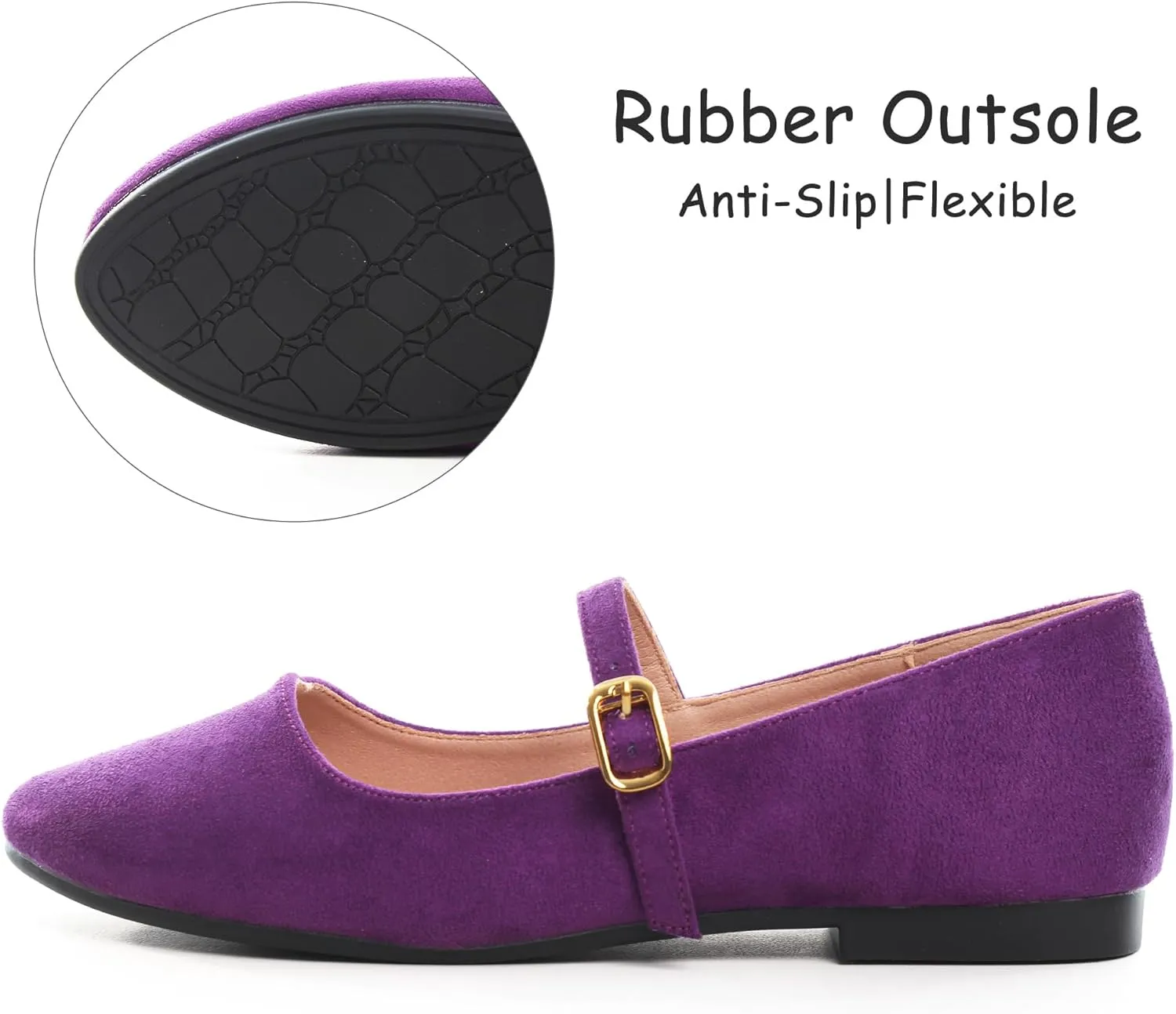 Dear Time Women's Ballets Flats Comfortable Office Work Flat Shoes Slip-on Loafers Casual Walking Driving Shoes