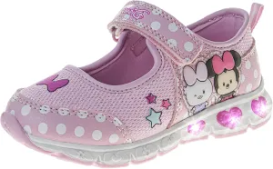 Disney Princess and Minnie Mary Jane Sandals for Girls - Strap Floral Shoes Light-Up Sneakers for Girls - Size Toddler to Little Kids