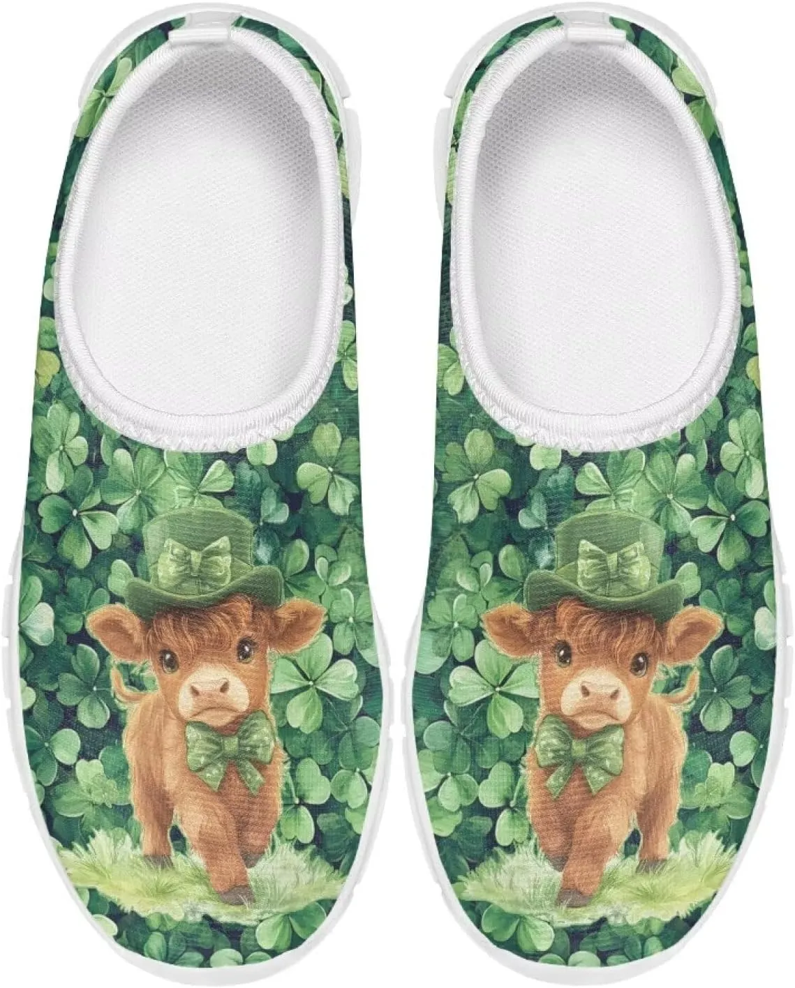 Doojoayie Girls St Patrick's Day Shoes Slip On Running Shoes Kids Holiday Present