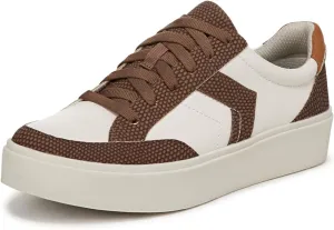 Dr. Scholl's Shoes Womens Madison Lace Sneaker Oxford Off White/Brown 11 M