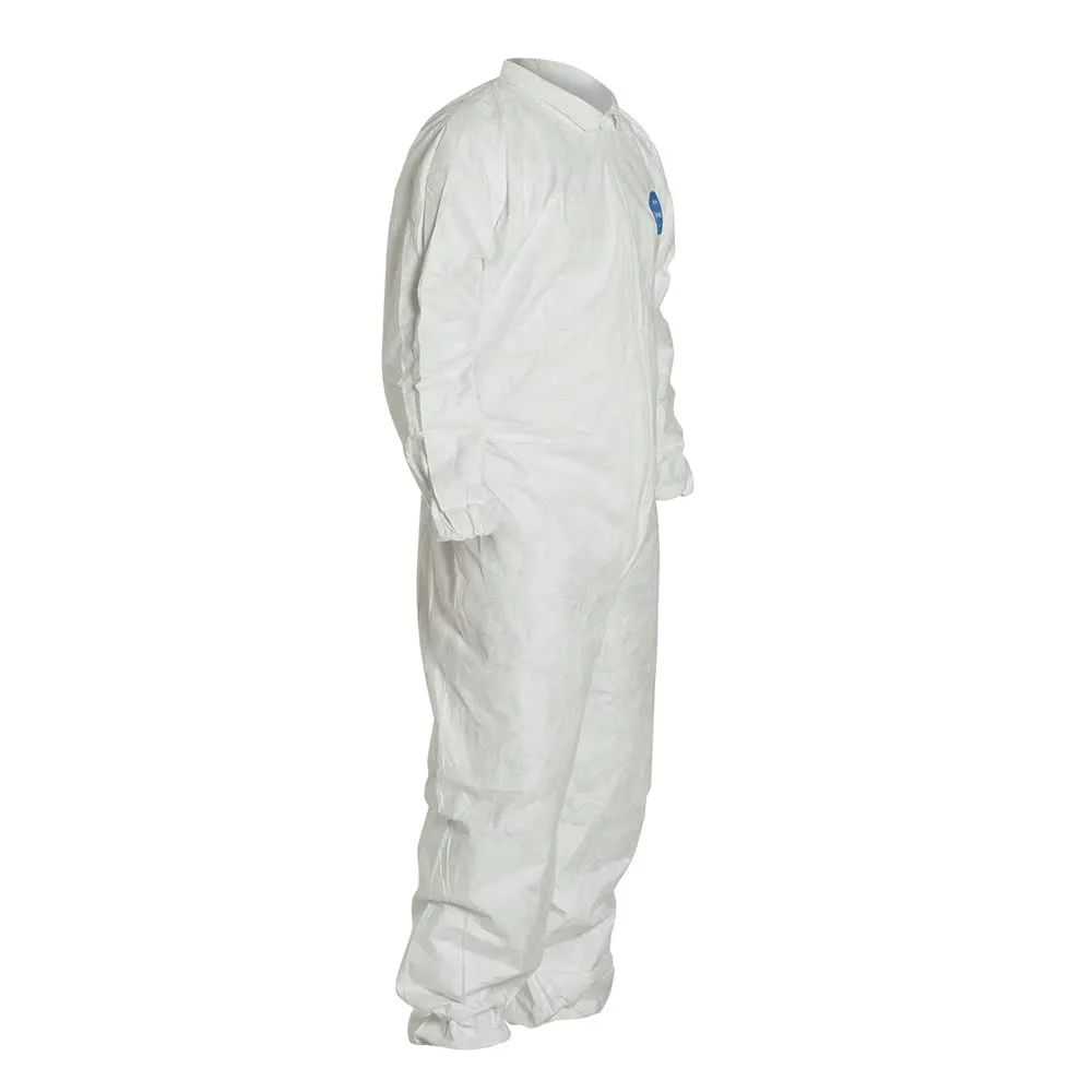 DuPont Tyvek 400 TY125S Disposable Protective Coverall with Elastic Cuffs, White, X-Large (Pack of 25)