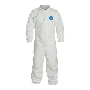DuPont Tyvek 400 TY125S Disposable Protective Coverall with Elastic Cuffs, White, X-Large (Pack of 25)
