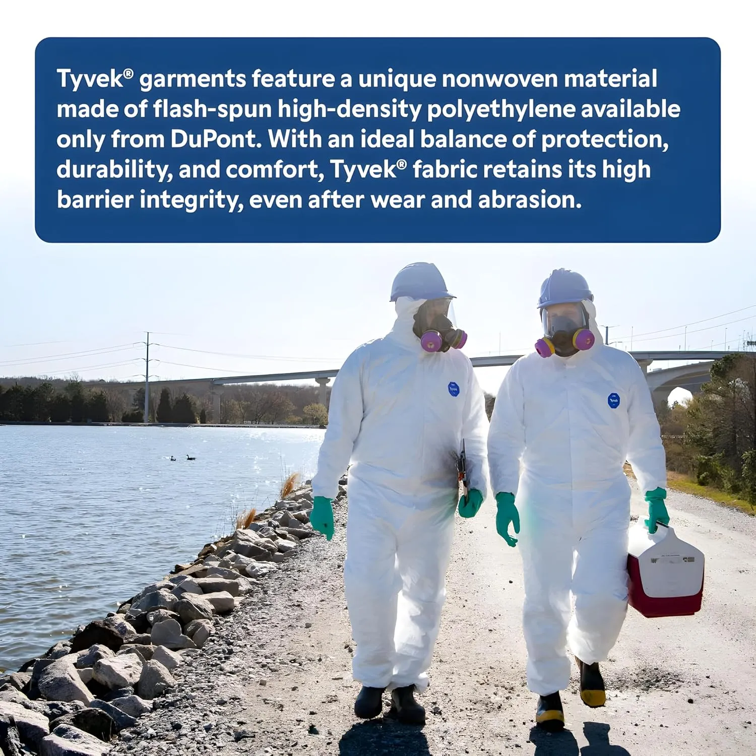 DuPont Tyvek 400 TY125S Disposable Protective Coverall with Elastic Cuffs, White, X-Large (Pack of 25)