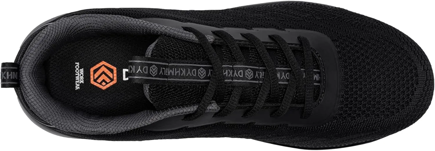 DYKHMILY Steel Toe Shoes for Men Lightweight Work Shoes Comfortable Safety Shoes Air Cushion Construction Shoes