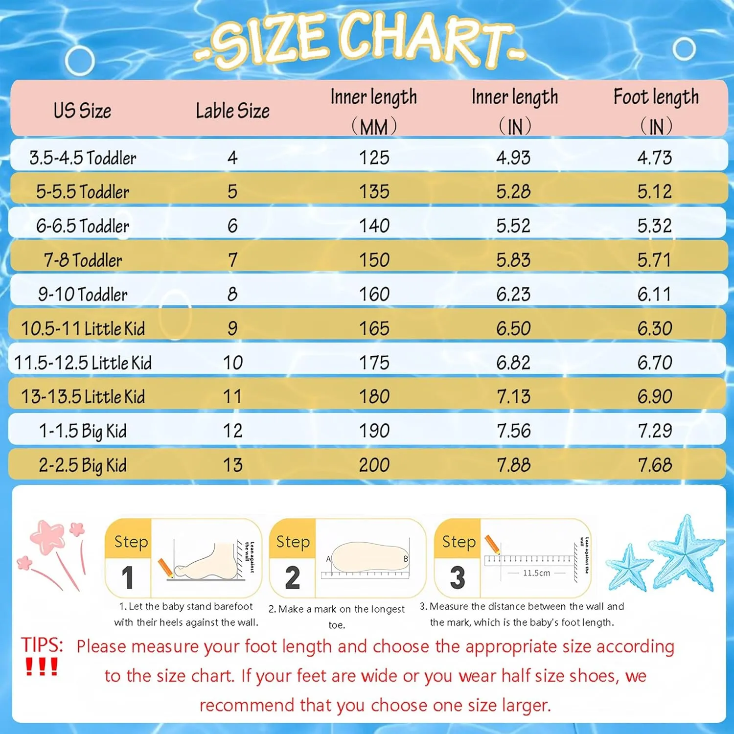 Eagsouni Kids Water Shoes Toddler Girls Boys Slip-On Sneakers Lightweight Breathable Sandals for Outdoor Indoor