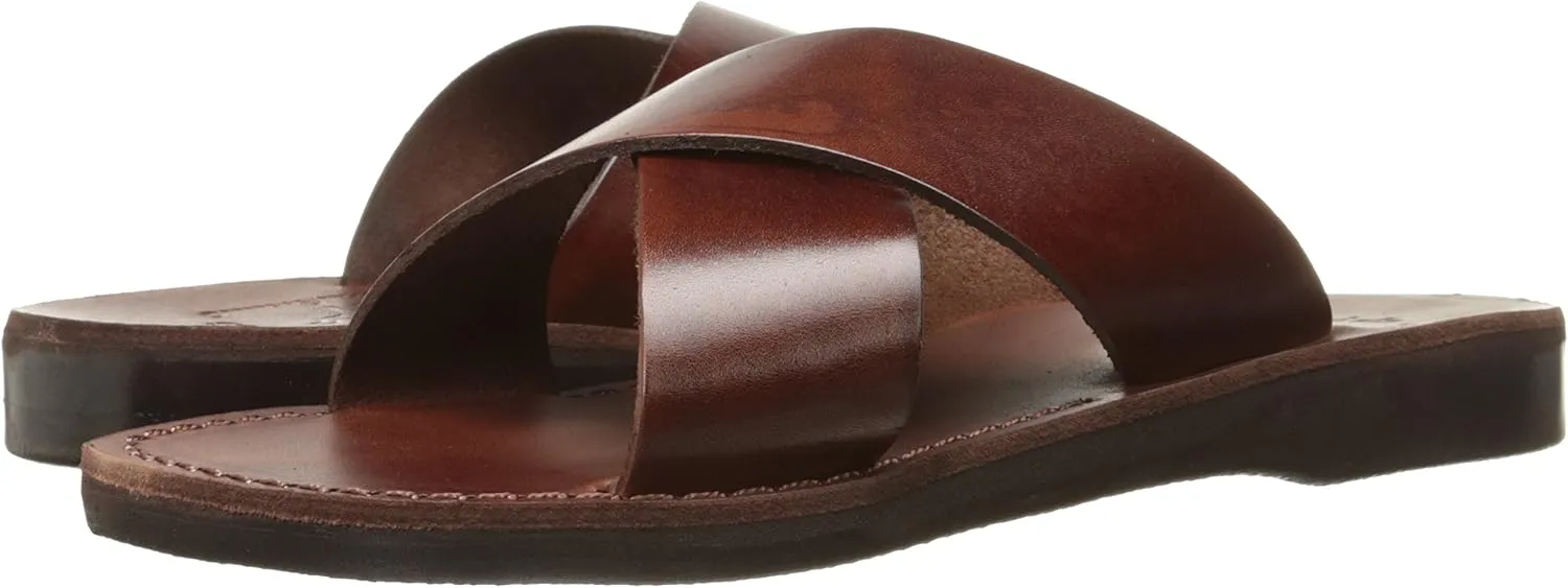 Elan - Leather Cross Strap Sandal - Womens Sandals
