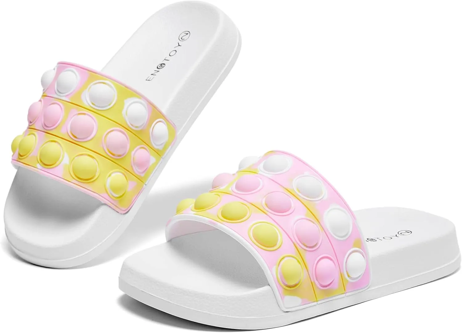 Engtoy Kid Boys Girls Slides Sandals For Kid Unisex Child Slippers Lightweight Non-slip Open Toe Comfy Shower Beach Funny Slide Sandals
